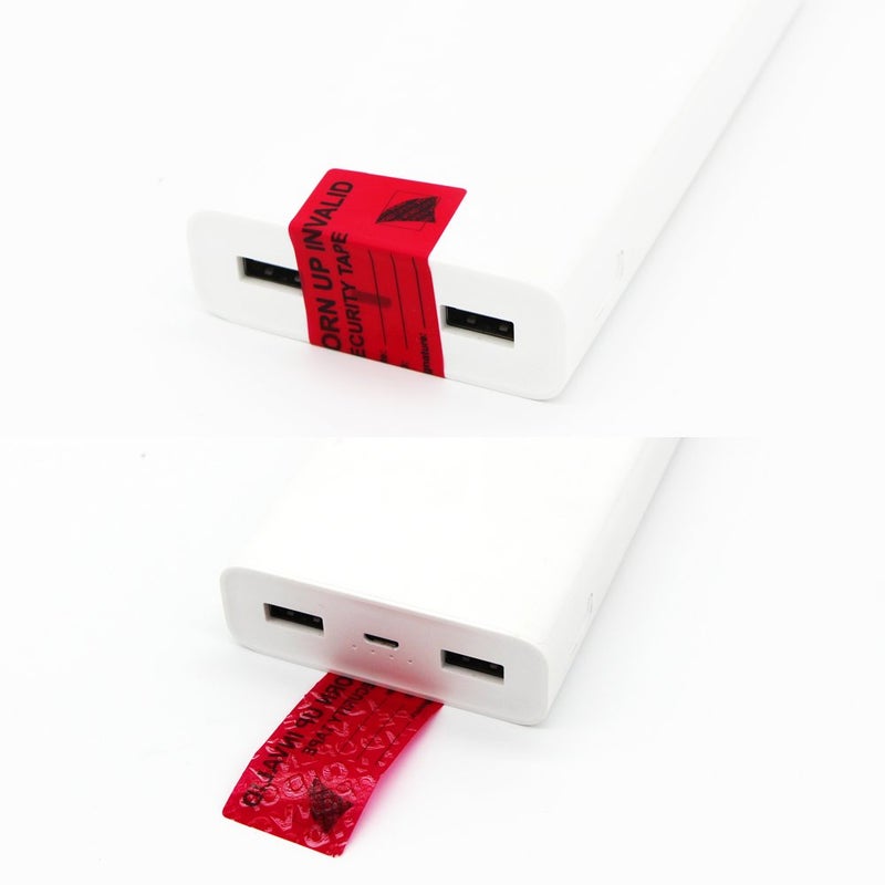 Solitary Walker 100Pcs Tamper Evident Security Void Stickers 1x2 inch Red Tamper Proof Labels Safety Torn up Invalid Seals Tape No Transfer No Damage to Protected Item - Image 5